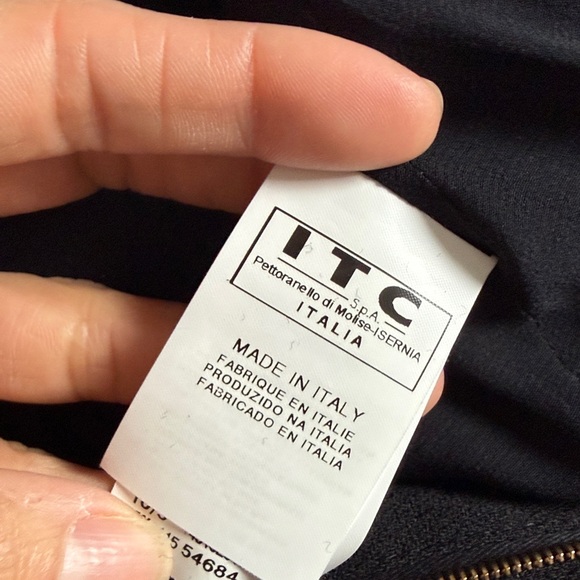 Gianfranco Ferré Vintage Black Dress Wide Structured Collar Wool Blend Tailored - Picture 8 of 9